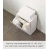 image:imageYAMAZAKI Home Tower Compact Wall Bin With Lid amp Tray Small Storage Container or Waste Holder for Bathroom amp KitchenWhite