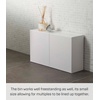 image:imageYAMAZAKI Home Tower Compact Wall Bin With Lid amp Tray Small Storage Container or Waste Holder for Bathroom amp KitchenWhite
