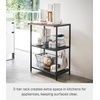image:imageYAMAZAKI Home Tower Kitchen Appliance Storage Rack Metal Shelving Unit  Standing Organizer Heavy Duty Shelves  35Inch 35  SteelBlack