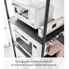 image:imageYAMAZAKI Home Tower Kitchen Appliance Storage Rack Metal Shelving Unit  Standing Organizer Heavy Duty Shelves  35Inch 35  SteelBlack