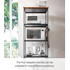 image:imageYAMAZAKI Home Tower Kitchen Appliance Storage Rack Metal Shelving Unit  Standing Organizer Heavy Duty Shelves  35Inch 35  SteelBlack