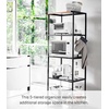 image:imageYAMAZAKI Home Tower Kitchen Appliance Storage Rack Metal Shelving Unit  Standing Organizer Heavy Duty Shelves  35Inch 35  SteelBlack