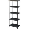 image:imageYAMAZAKI Home Tower Kitchen Appliance Storage Rack Metal Shelving Unit  Standing Organizer Heavy Duty Shelves  35Inch 35  SteelBlack