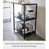image:imageYAMAZAKI Home Tower Kitchen Appliance Storage Rack Metal Shelving Unit  Standing Organizer Heavy Duty Shelves  35Inch 35  SteelBlack
