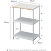 image:imageYAMAZAKI Home Tower Kitchen Appliance Storage Rack Metal Shelving Unit  Standing Organizer Heavy Duty Shelves  35Inch 35  SteelWhite