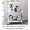image:imageYAMAZAKI Home Tower Kitchen Appliance Storage Rack Metal Shelving Unit  Standing Organizer Heavy Duty Shelves  35Inch 35  SteelWhite