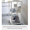 image:imageYAMAZAKI Home Tower Kitchen Appliance Storage Rack Metal Shelving Unit  Standing Organizer Heavy Duty Shelves  35Inch 35  SteelWhite