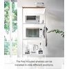 image:imageYAMAZAKI Home Tower Kitchen Appliance Storage Rack Metal Shelving Unit  Standing Organizer Heavy Duty Shelves  35Inch 35  SteelWhite
