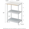 image:imageYAMAZAKI Home Tower Kitchen Appliance Storage Rack Metal Shelving Unit  Standing Organizer Heavy Duty Shelves  35Inch 35  SteelWhite