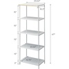 image:imageYAMAZAKI Home Tower Kitchen Appliance Storage Rack Metal Shelving Unit  Standing Organizer Heavy Duty Shelves  35Inch 35  SteelWhite