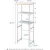 image:imageYAMAZAKI Home Tower Kitchen Appliance Storage Rack Metal Shelving Unit  Standing Organizer Heavy Duty Shelves  35Inch 35  SteelWhite