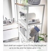 image:imageYAMAZAKI Home Tower Kitchen Appliance Storage Rack Metal Shelving Unit  Standing Organizer Heavy Duty Shelves  35Inch 35  SteelWhite