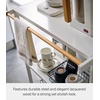 image:imageYAMAZAKI Home Tower Kitchen Appliance Storage Rack Metal Shelving Unit  Standing Organizer Heavy Duty Shelves  35Inch 35  SteelWhite