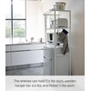 image:imageYAMAZAKI Home Tower Kitchen Appliance Storage Rack Metal Shelving Unit  Standing Organizer Heavy Duty Shelves  35Inch 35  SteelWhite