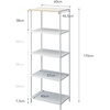 image:imageYAMAZAKI Home Tower Kitchen Appliance Storage Rack Metal Shelving Unit  Standing Organizer Heavy Duty Shelves  35Inch 35  SteelWhite