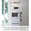 image:imageYAMAZAKI Home Tower Kitchen Appliance Storage Rack Metal Shelving Unit  Standing Organizer Heavy Duty Shelves  35Inch 35  SteelWhite