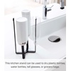 image:imageYAMAZAKI Home Tower Kitchen Multi Eco Stand  Multifunctional Plastic Bag Holder Bottle Dryer  Steel  Multiuse kitchen stand serves as plastic bag holder and bottle dryer Designed for convenient home organization CompactBlack