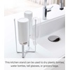 image:imageYAMAZAKI Home Tower Kitchen Multi Eco Stand  Multifunctional Plastic Bag Holder Bottle Dryer  Steel  Multiuse kitchen stand serves as plastic bag holder and bottle dryer Designed for convenient home organization CompactWhite
