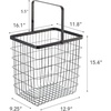 image:imageYAMAZAKI Home Tower Laundry Basket  Storage Hamper 15  Steel  875 Gallons 33 Liters  Open wire frame laundry basket promotes airflow to keep clothes fresh Built for everyday use Keeps essentials organizedBlack