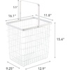 image:imageYAMAZAKI Home Tower Laundry Basket  Storage Hamper 15  Steel  875 Gallons 33 Liters  Open wire frame laundry basket promotes airflow to keep clothes fresh Built for everyday use Keeps essentials organizedWhite