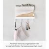 image:imageYAMAZAKI Home Tower Magnetic 2Tier Entryway Organizer  Storage for Gloves and Hats with Hooks for Keys and Bags  Steel