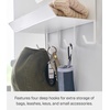 image:imageYAMAZAKI Home Tower Magnetic 2Tier Entryway Organizer  Storage for Gloves and Hats with Hooks for Keys and Bags  Steel