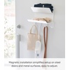 image:imageYAMAZAKI Home Tower Magnetic 2Tier Entryway Organizer  Storage for Gloves and Hats with Hooks for Keys and Bags  Steel