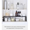 image:imageYAMAZAKI Home Tower Medicine Cabinet Vanity Storage Racks  Set of 2 Bathroom Mirror Organizer Risers  Steel Black
