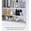 image:imageYAMAZAKI Home Tower Medicine Cabinet Vanity Storage Racks  Set of 2 Bathroom Mirror Organizer Risers  Steel White