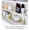 image:imageYAMAZAKI Home Tower Medicine Cabinet Vanity Storage Racks  Set of 2 Bathroom Mirror Organizer Risers  Steel White