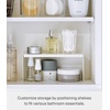 image:imageYAMAZAKI Home Tower Medicine Cabinet Vanity Storage Racks  Set of 2 Bathroom Mirror Organizer Risers  Steel White
