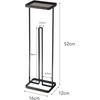 image:imageYAMAZAKI Home Tower Roll Paper Stand with Tray  Steel  Holds 3 Toilet Paper Rolls  Sturdy steel roll paper stand with an integrated top tray Built for daily use Designed for convenient home organizationBlack