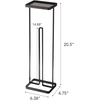 image:imageYAMAZAKI Home Tower Roll Paper Stand with Tray  Steel  Holds 3 Toilet Paper Rolls  Sturdy steel roll paper stand with an integrated top tray Built for daily use Designed for convenient home organizationBlack