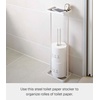 image:imageYAMAZAKI Home Tower Roll Paper Stand with Tray  Steel  Holds 3 Toilet Paper Rolls  Sturdy steel roll paper stand with an integrated top tray Built for daily use Designed for convenient home organizationWhite