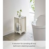 image:imageYAMAZAKI Home Tower Rolling Toilet Paper Stocker  Steel  Holds Up to 12 Rolls of Toilet PaperWhite