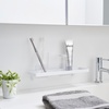 image:imageYAMAZAKI Home Tower SelfAdhesive Bathroom Sink Organizer Rack  Versatile Storage For Toothbrushes Makeup Hair Products  Easy Installation On Tile Plastic Metal  SpaceSaving Tray  SteelWhite