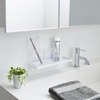 image:imageYAMAZAKI Home Tower SelfAdhesive Bathroom Sink Organizer Rack  Versatile Storage For Toothbrushes Makeup Hair Products  Easy Installation On Tile Plastic Metal  SpaceSaving Tray  SteelWhite