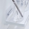 image:imageYAMAZAKI Home Tower SelfAdhesive Bathroom Sink Organizer Rack  Versatile Storage For Toothbrushes Makeup Hair Products  Easy Installation On Tile Plastic Metal  SpaceSaving Tray  SteelWhite