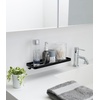 image:imageYAMAZAKI Home Tower SelfAdhesive Bathroom Sink Organizer Rack  Versatile Storage For Toothbrushes Makeup Hair Products  Easy Installation On Tile Plastic Metal  SpaceSaving Tray  SteelBlack