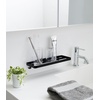 image:imageYAMAZAKI Home Tower SelfAdhesive Bathroom Sink Organizer Rack  Versatile Storage For Toothbrushes Makeup Hair Products  Easy Installation On Tile Plastic Metal  SpaceSaving Tray  SteelBlack