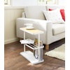 image:imageYAMAZAKI Home Tower Side Table with Storage Tier Shelves Narrow Narrow Wooden and Metal End Table for Bedside Or Living Room 17  Steel