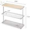 image:imageYAMAZAKI Home Tower Side Table with Storage Tier Shelves Narrow Narrow Wooden and Metal End Table for Bedside Or Living Room 17  Steel
