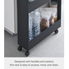 image:imageYAMAZAKI Home Tower Slim 4Tier Rolling Storage Cart  Mobile Organizer for Kitchen Or Bathroom 317  Steel Black