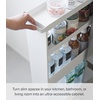 image:imageYAMAZAKI Home Tower Slim 4Tier Rolling Storage Cart  Mobile Organizer for Kitchen Or Bathroom 317  Steel White