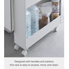 image:imageYAMAZAKI Home Tower Slim 4Tier Rolling Storage Cart  Mobile Organizer for Kitchen Or Bathroom 317  Steel White