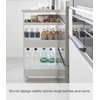 image:imageYAMAZAKI Home Tower Slim 4Tier Rolling Storage Cart  Mobile Organizer for Kitchen Or Bathroom 317  Steel White