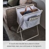 image:imageYAMAZAKI Home Tower Space Saving Storage Hamper 276  Steel  98 Gallons 35 LitersWhite