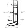 image:imageYAMAZAKI Home Tower Steel Storage Rack for Yoga Mats amp Foam Rollers  Includes Hooks for Fitness Accessories  SteelBlack