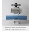 image:imageYAMAZAKI Home Tower Steel Storage Rack for Yoga Mats amp Foam Rollers  Includes Hooks for Fitness Accessories  SteelWhite