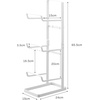 image:imageYAMAZAKI Home Tower Steel Storage Rack for Yoga Mats amp Foam Rollers  Includes Hooks for Fitness Accessories  SteelWhite